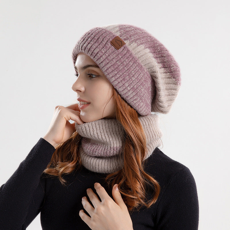 Wholesale Acrylic Two-color Thickened Warm Ear Protection Woolen Hats